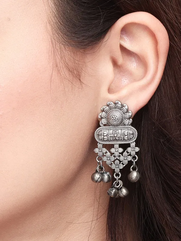 Silver_Oxidised_drop_earring