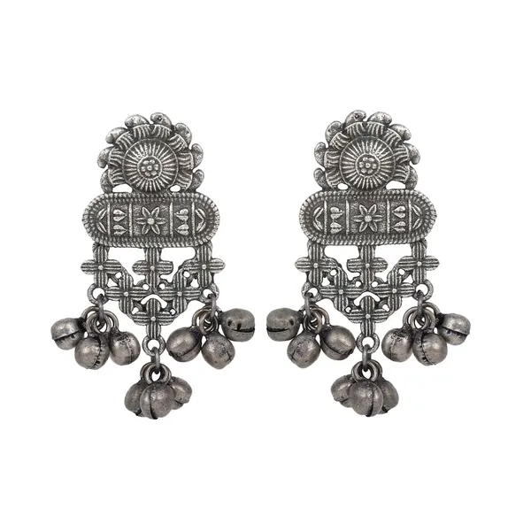 Silver_Oxidised_drop_earring