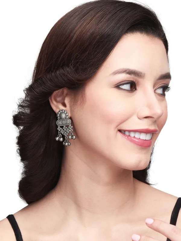 Silver_Oxidised_drop_earring
