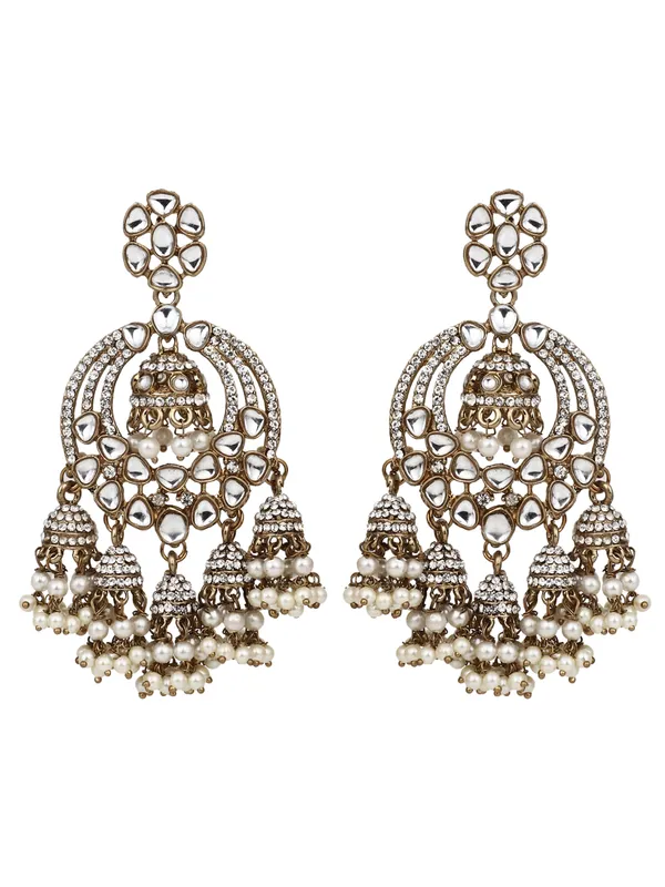 Antique_gold_finish_Chandbali_Earrings