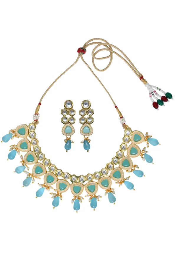 Gold_Plated_Kundan_Necklace_Set_With_Blue_Stones