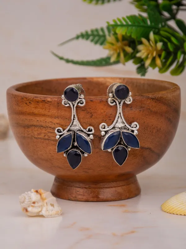 Floral_Pastel_Oxidised_Stud_Earrings