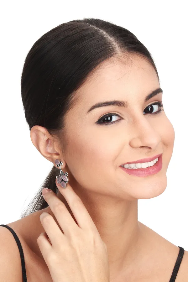Floral_Pastel_Oxidised_Stud_Earrings