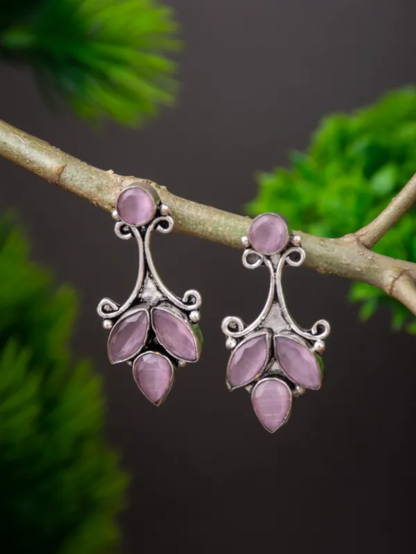 Floral_Pastel_Oxidised_Stud_Earrings