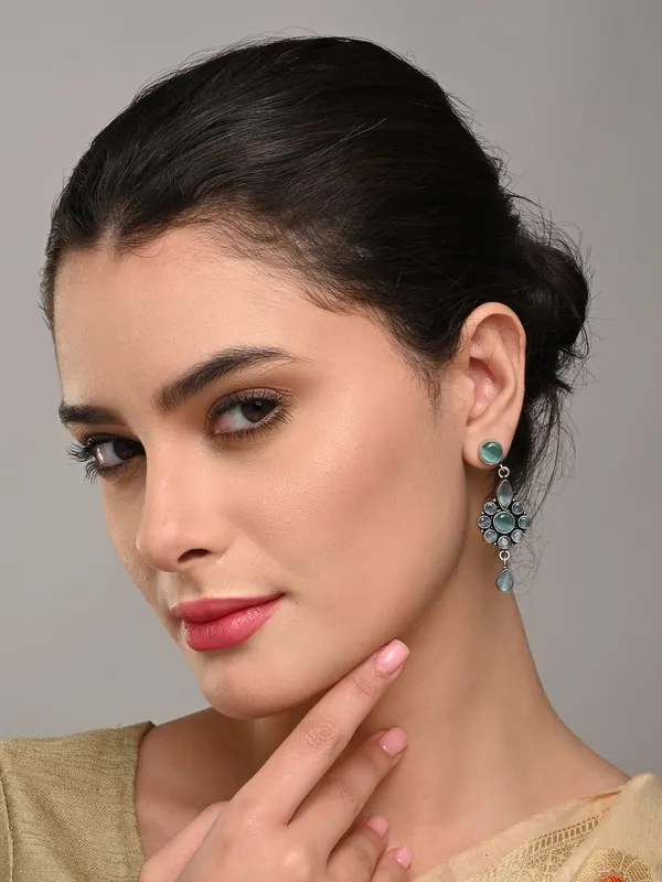 Brass_Stone_Vintage_Drop_Earrings