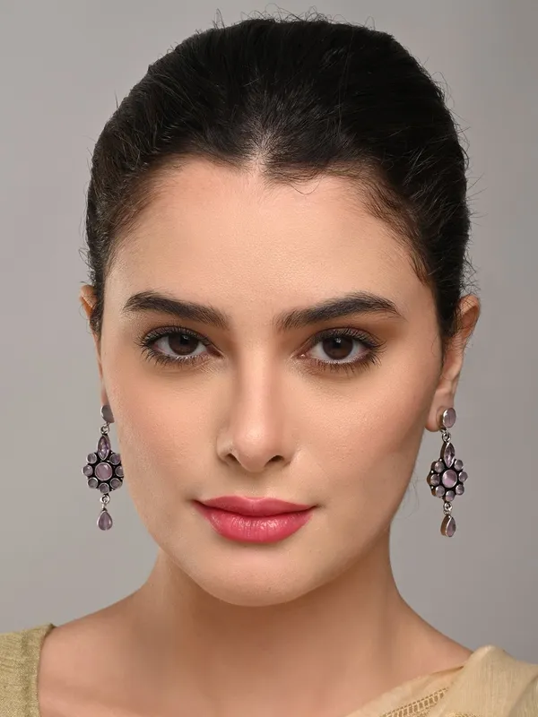 Brass_Stone_Vintage_Drop_Earrings