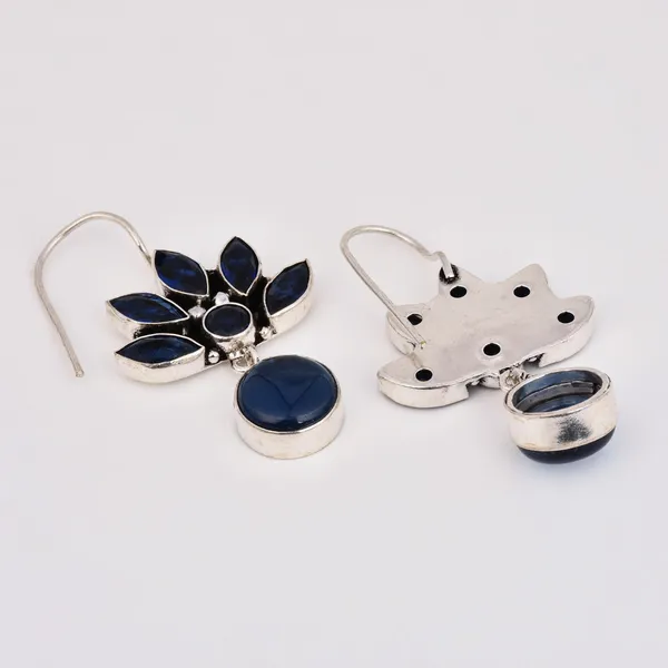 Brass_Lotus_Motif_Stone_Drop_Earrings