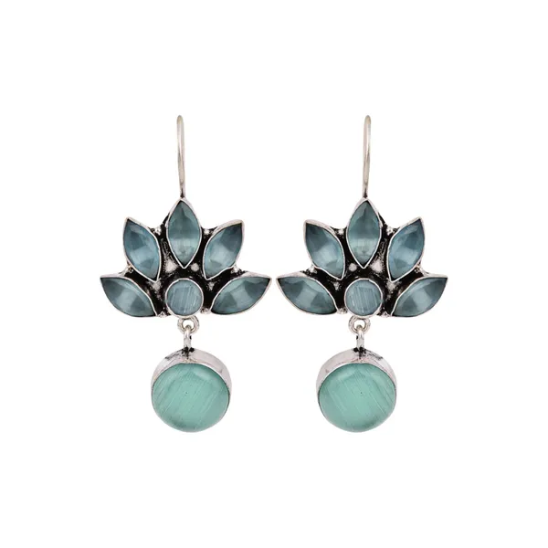 Brass_Lotus_Motif_Stone_Drop_Earrings