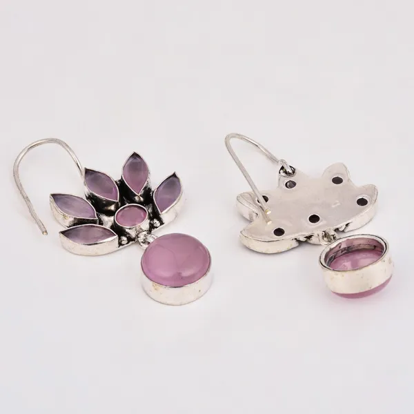 Brass_Lotus_Motif_Stone_Drop_Earrings