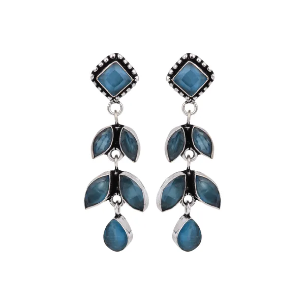 Oxidised_Silver_Brass_Leaf_Drop_Earrings