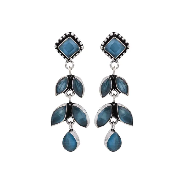 Oxidised_Silver_Brass_Leaf_Drop_Earrings