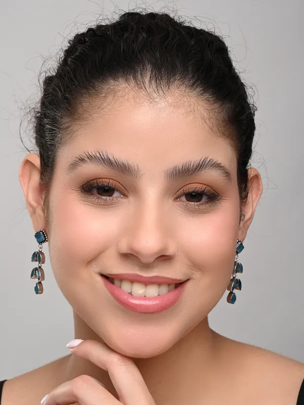 Oxidised_Silver_Brass_Leaf_Drop_Earrings