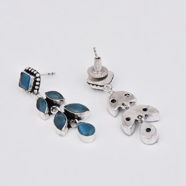 Oxidised_Silver_Brass_Leaf_Drop_Earrings