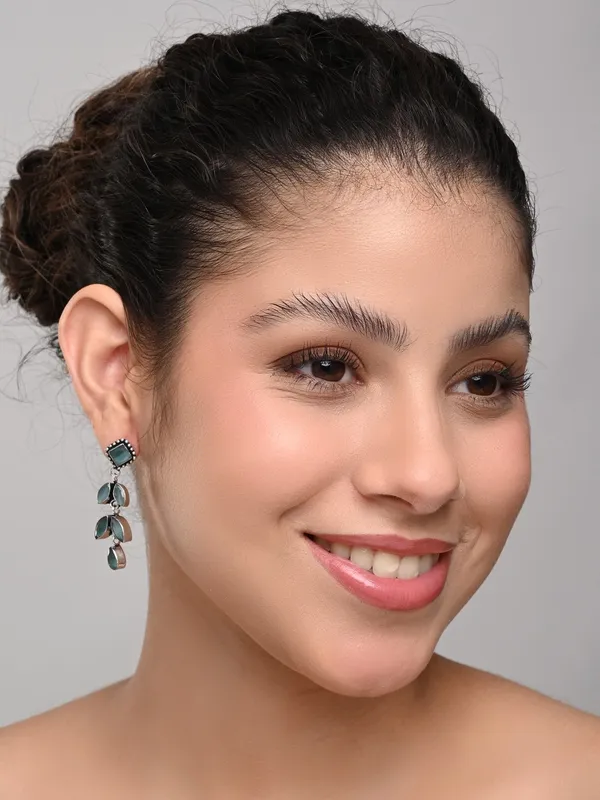 Oxidised_Silver_Brass_Leaf_Drop_Earrings