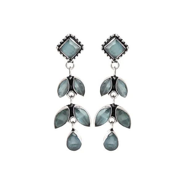 Oxidised_Silver_Brass_Leaf_Drop_Earrings