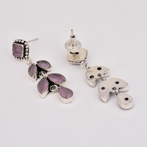 Oxidised_Silver_Brass_Leaf_Drop_Earrings