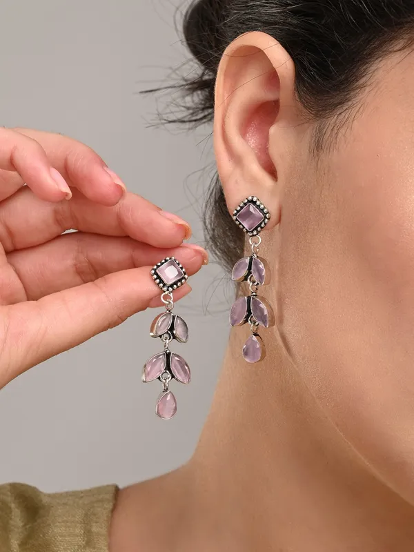 Oxidised_Silver_Brass_Leaf_Drop_Earrings