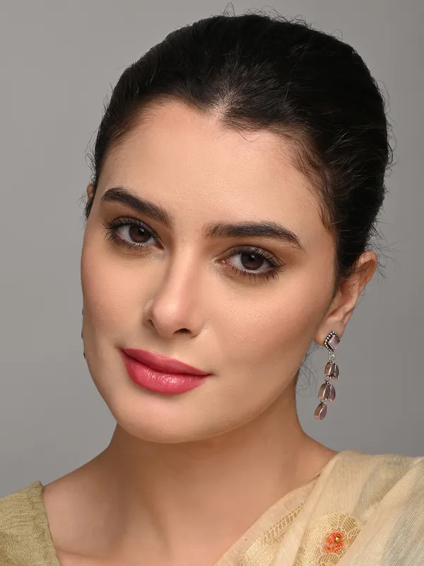 Oxidised_Silver_Brass_Leaf_Drop_Earrings