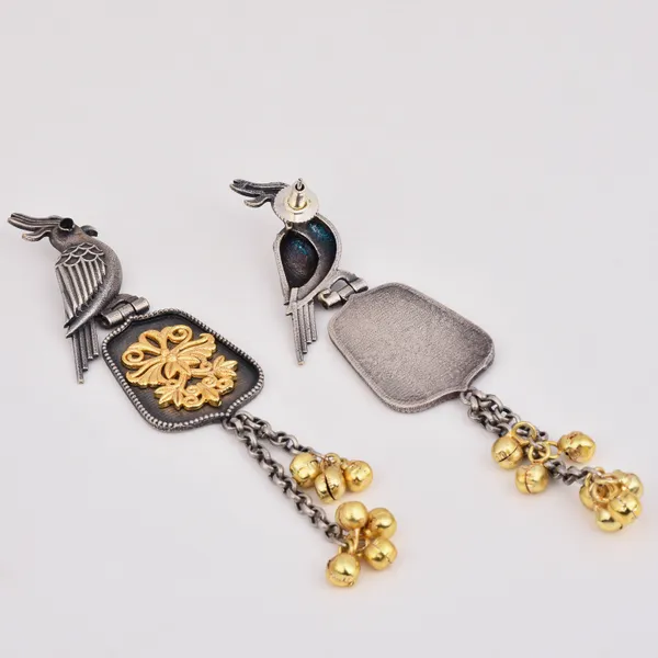 Oxidised_Silver_Brass_Bird_Motif_Drop_Earrings