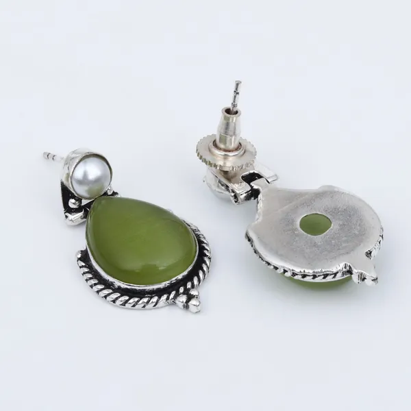 Pearl_&_Tear_drop_stone_Earring