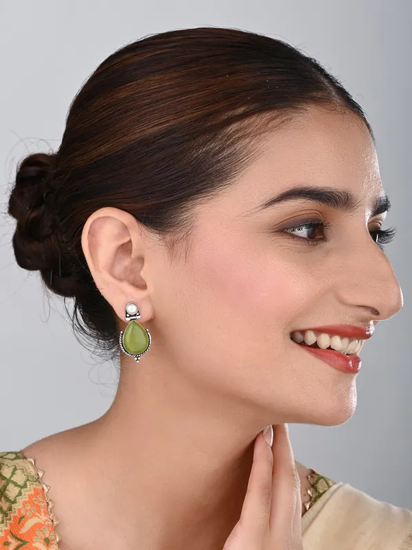 Pearl_&_Tear_drop_stone_Earring