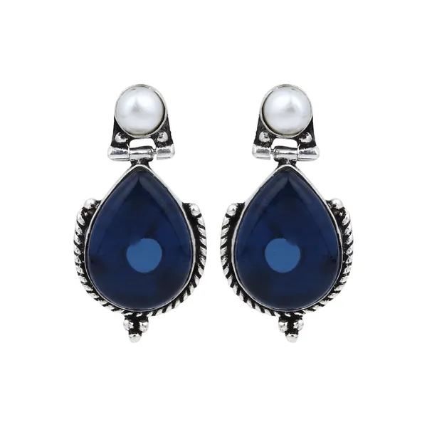 Pearl_&_Tear_drop_stone_Earring