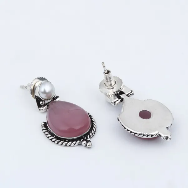 Pearl_&_Tear_drop_stone_Earring