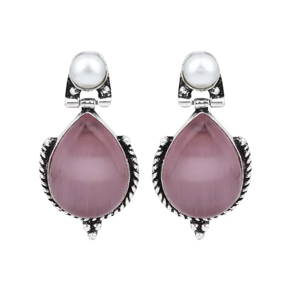 Pearl_&_Tear_drop_stone_Earring