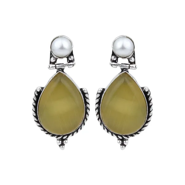 Pearl_&_Tear_drop_stone_Earring