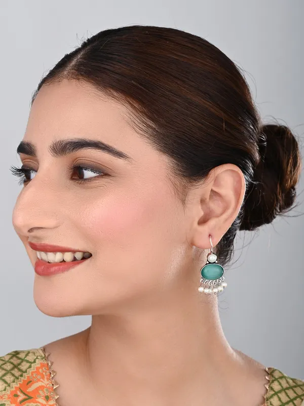 Stone_Pearl_Fringe_Drop_Earrings