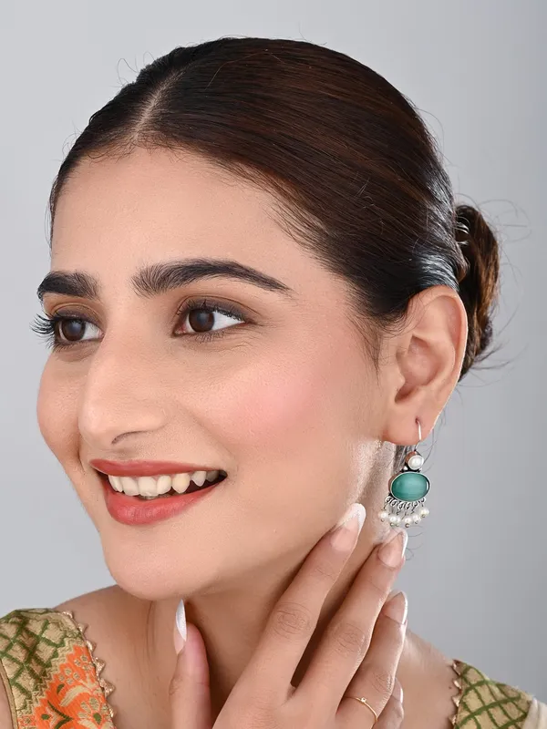 Stone_Pearl_Fringe_Drop_Earrings