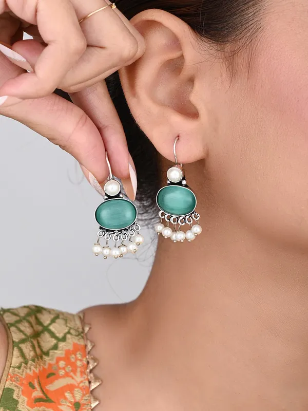 Stone_Pearl_Fringe_Drop_Earrings