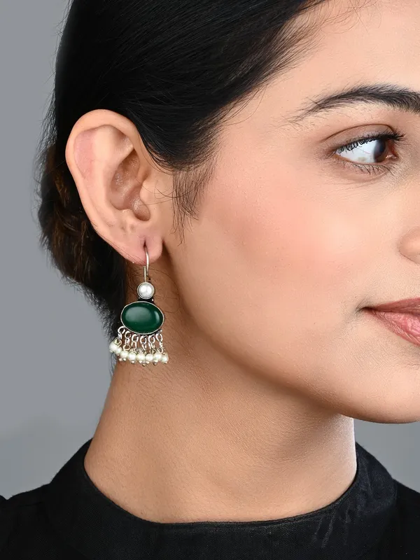 Stone_Pearl_Fringe_Drop_Earrings