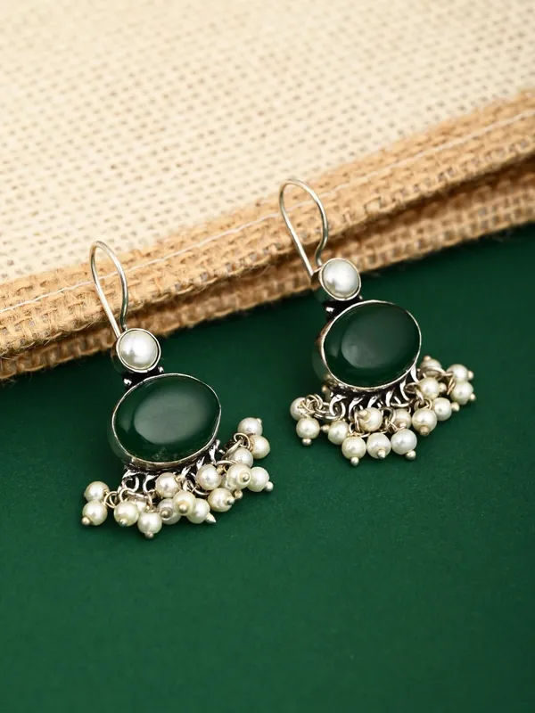 Stone_Pearl_Fringe_Drop_Earrings