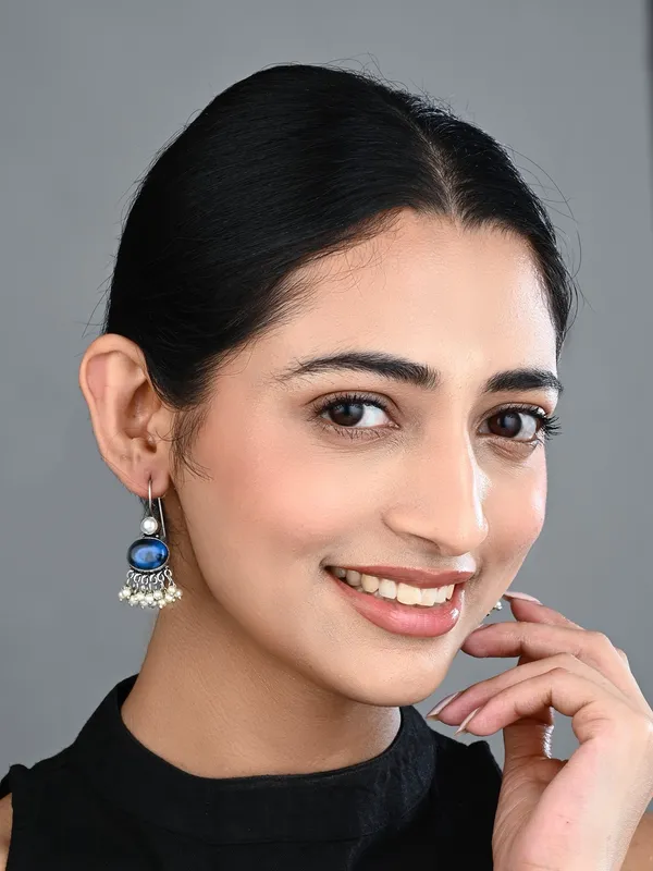 Stone_Pearl_Fringe_Drop_Earrings