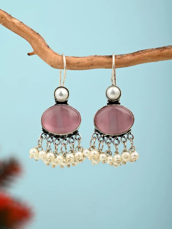 Stone_Pearl_Fringe_Drop_Earrings