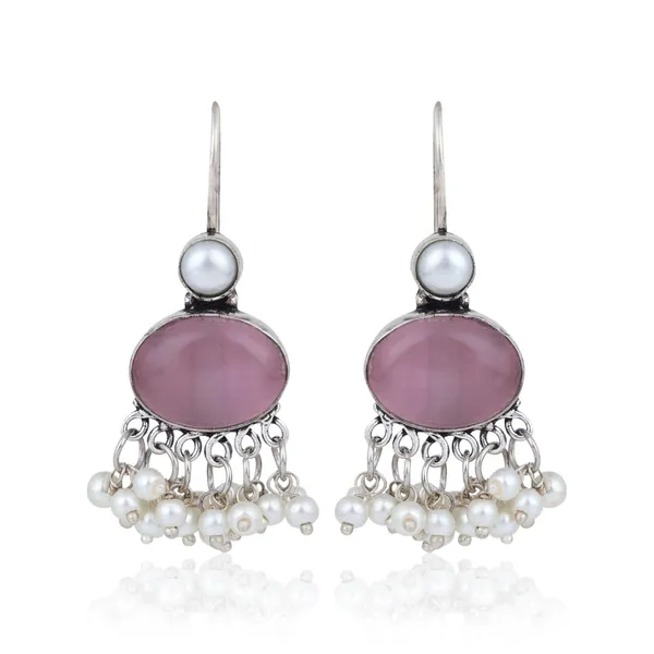 Stone_Pearl_Fringe_Drop_Earrings
