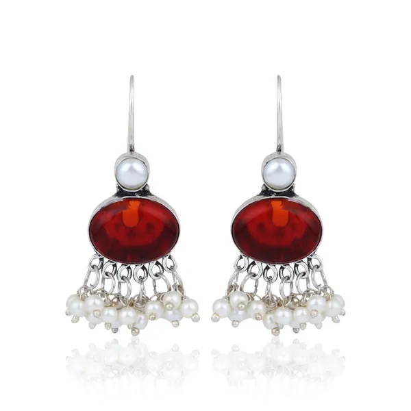 Stone_Pearl_Fringe_Drop_Earrings