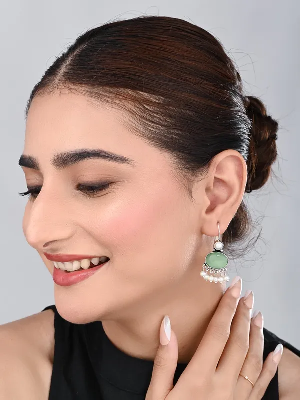 Stone_Pearl_Fringe_Drop_Earrings