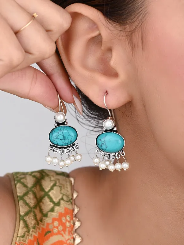 Stone_Pearl_Fringe_Drop_Earrings