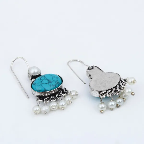 Stone_Pearl_Fringe_Drop_Earrings