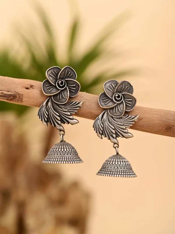 Floral_Jhumki_Statement_Earrings