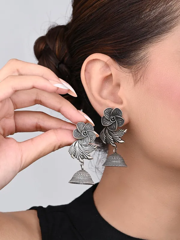 Floral_Jhumki_Statement_Earrings