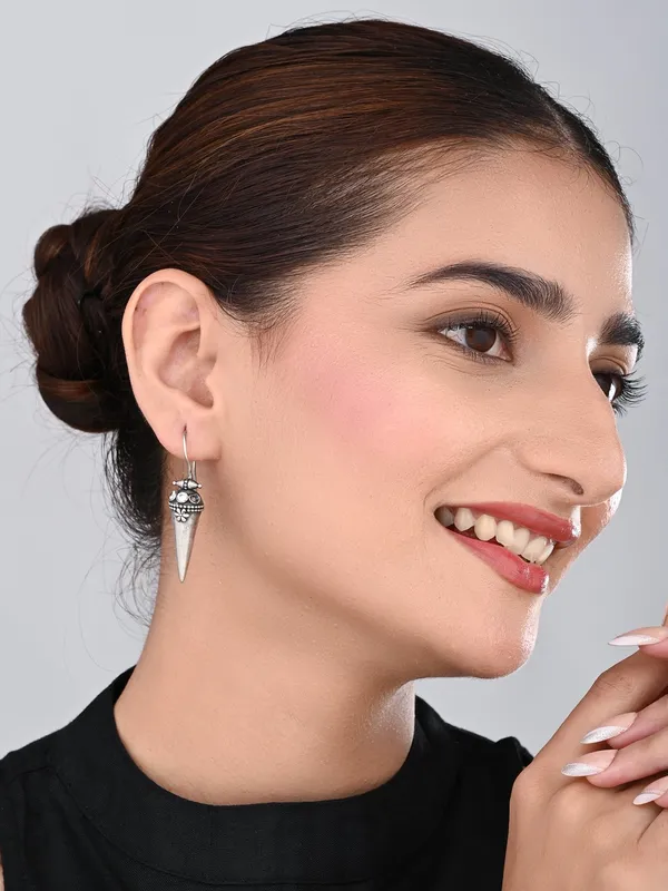 Oxidized_Cone_Drop_Hook_Earrings_Pack_Of_2