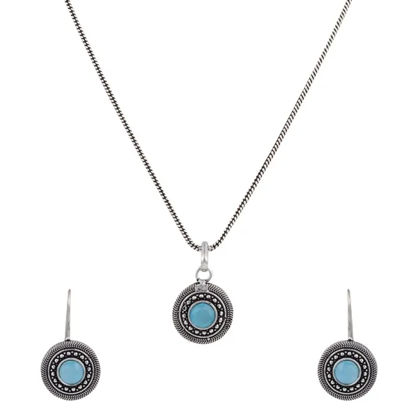 Oxidised_Pendant_Necklace_Set_with_Matching_Drop_Earrings