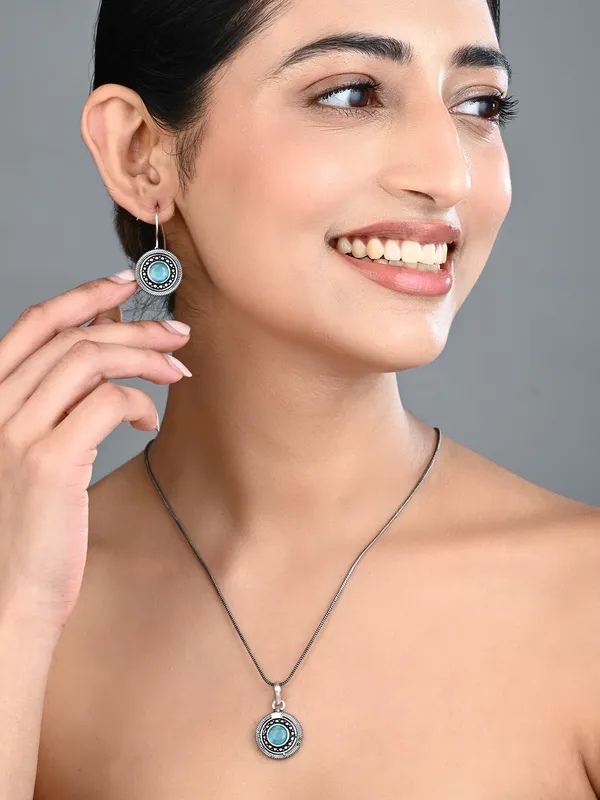 Oxidised_Pendant_Necklace_Set_with_Matching_Drop_Earrings