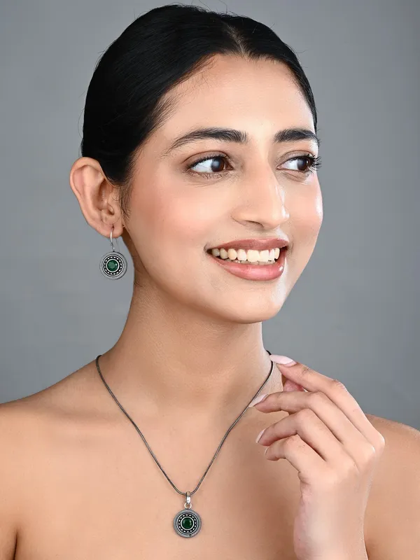 Oxidised_Pendant_Necklace_Set_with_Matching_Drop_Earrings