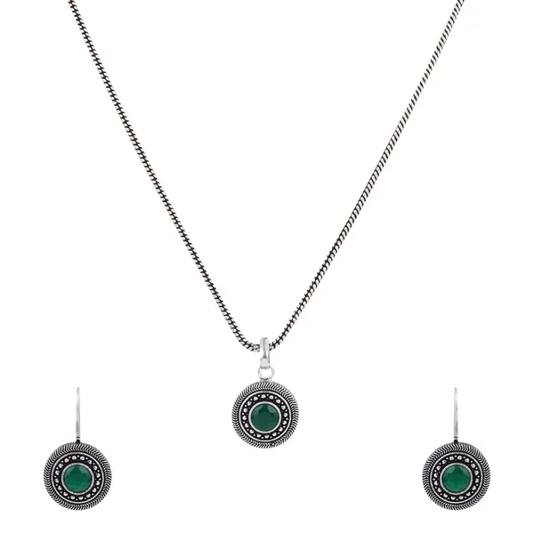 Oxidised_Pendant_Necklace_Set_With_Matching_Drop_Earrings