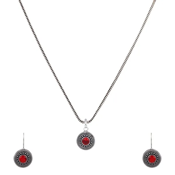 Oxidised_Pendant_Necklace_Set_with_Matching_Drop_Earrings