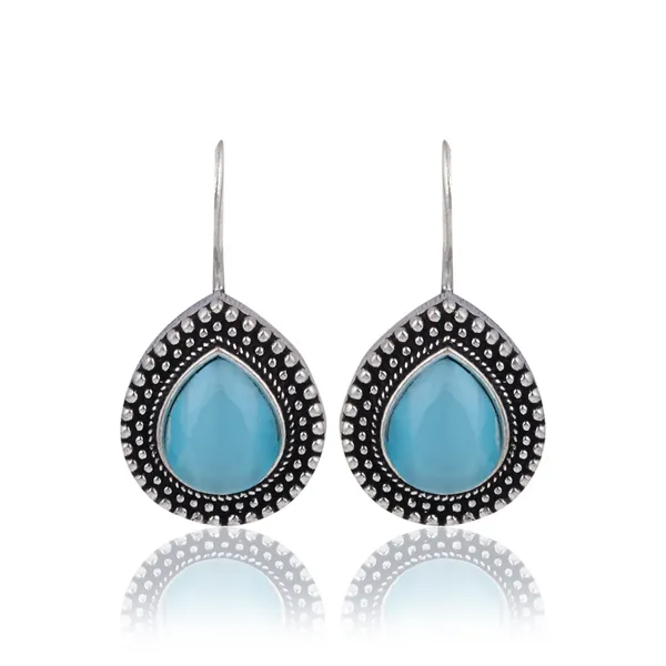 Oxidised_Teardrop_Pendant_Necklace_Set_With_Matching_Drop_Earrings